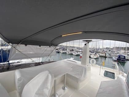 Beneteau Swift Trawler ST 48 Flybridge Bimini fitted with LED Strip Lighting