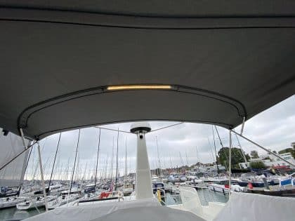 Beneteau Swift Trawler ST 48 Flybridge Bimini fitted with LED Strip Lighting
