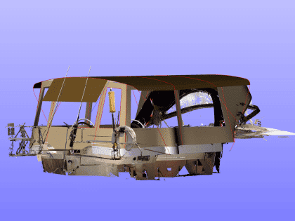 Moody 45 Classic Bimini Conversion to fit Tecsew 2 Part Bimini