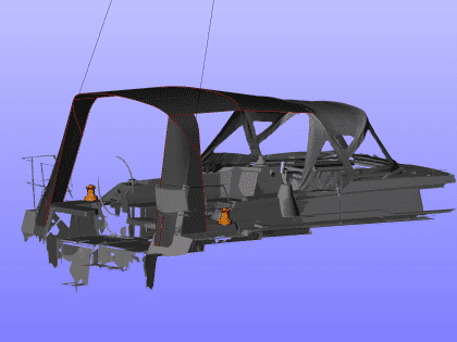 Bavaria C38 Cockpit Enclosure fitted to factory fitted Sprayhood