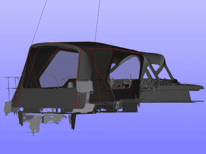 Bavaria C38 Cockpit Enclosure fitted to factory fitted Sprayhood