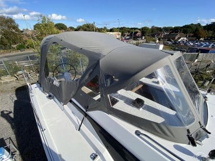 Bavaria C38 Cockpit Enclosure fitted to factory fitted Sprayhood