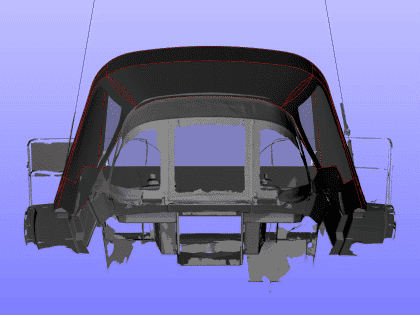 Bavaria C38 Cockpit Enclosure fitted to factory fitted Sprayhood