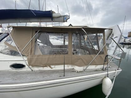 Moody 45 Classic Bimini Conversion to fit Tecsew 2 Part Bimini