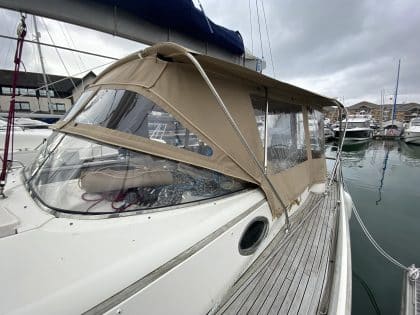 Moody 45 Classic Bimini Conversion to fit Tecsew 2 Part Bimini