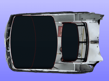 Westbank 38 Bimini shown with optional Side Shade Panels