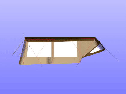 Moody 45 Classic Bimini Conversion to fit Tecsew 2 Part Bimini