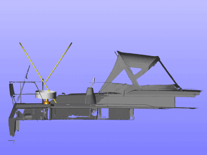 Bavaria C38 Cockpit Enclosure fitted to factory fitted Sprayhood