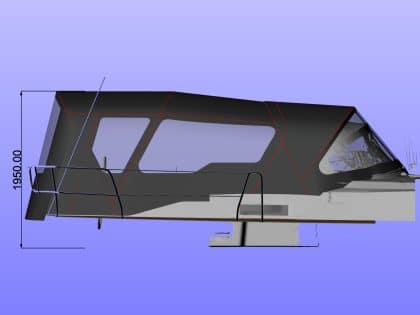 Bavaria Cruiser 51 Cockpit Enclosure to fit our Custom Design Sprayhood approximate height from cockpit floor