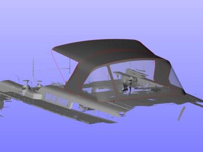 Beneteau First 53 Sprayhood Aft Extension