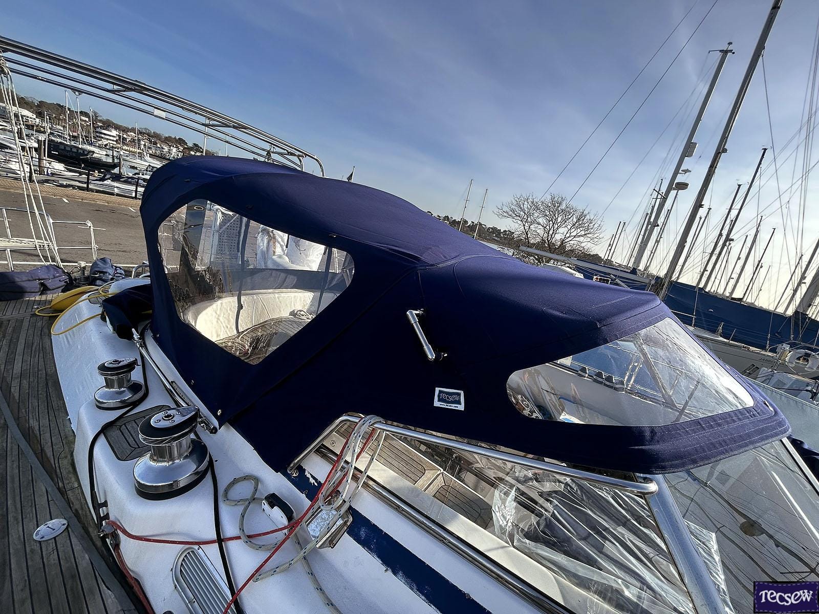 Najad 460 Cockpit Enclosure: A Perfect Complement to Tecsew's Sprayhood ...