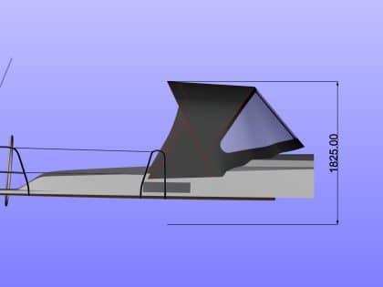 Bavaria Cruiser 51 Custom Design Sprayhood approximate height from cockpit floor