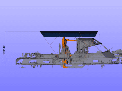 Approximate height from cockpit floor