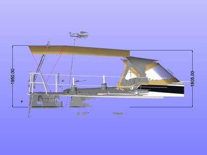 Approximate height from Cockpit Floor