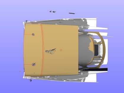 Dehler 38SQ Helm Bimini with optional Foreward Pole Extension