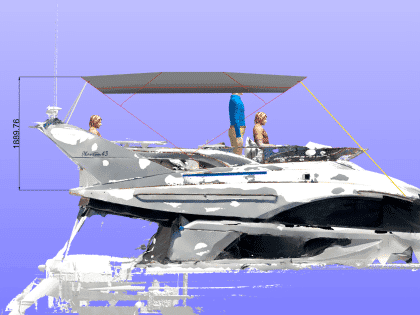 Flybridge Bimini – Fairline Phantom 43 Approximate height from cockpit floor