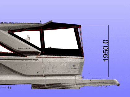 Approximate height from cockpit floor