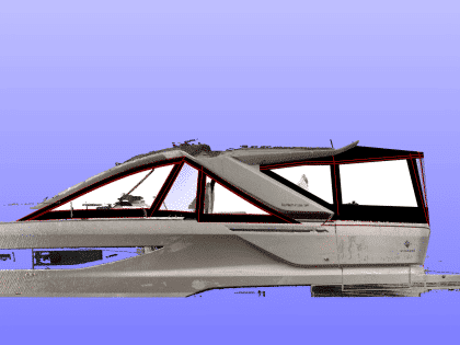 Jeanneau DB 37 Fore and Aft Cockpit Enclosures, Design 1 with aft frame