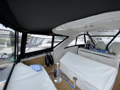 Jeanneau DB 37 Fore and Aft Cockpit Enclosures, Design 1 with aft frame
