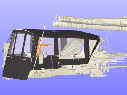 Dufour 41 with a fully installed bimini conversion-enclosure offering complete cockpit protection.