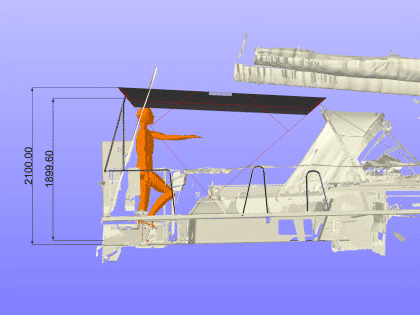 Side With Approximate height from cockpit floor.