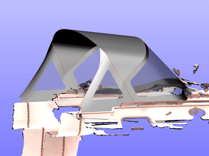 Sprayhood recover for Dufour 38 Classic, featuring Sunbrella fabric and crystal-clear windows for durability and visibility.