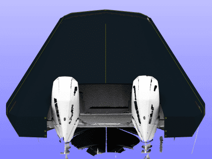 Protector 380 Targa with a Tecsew overall winter cover for all-weather protection.