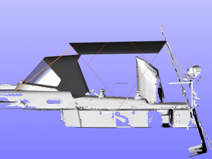 Hanse 400e bimini with stainless steel frame and durable marine-grade fabric for protection and style.
