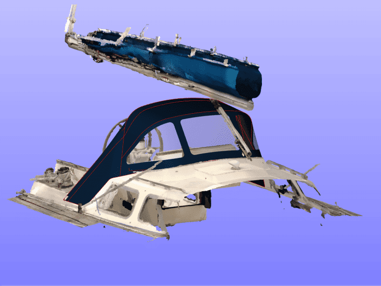 Custom sprayhood for Oyster 435 with stainless steel frame, Sunbrella fabric, and clear windows for durability and visibility.