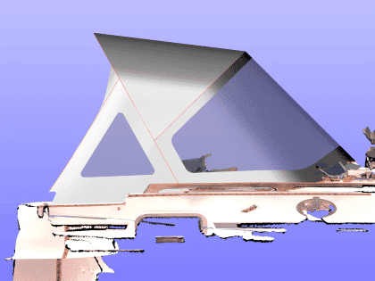 Sprayhood recover for Dufour 38 Classic, featuring Sunbrella fabric and crystal-clear windows for durability and visibility.