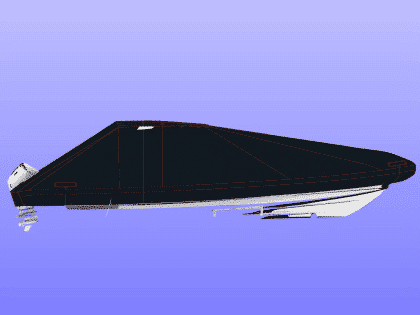 Protector 380 Targa with a Tecsew overall winter cover for all-weather protection.