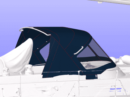 Westerly Corsair with a Tecsew 3-bar sprayhood providing increased cockpit coverage, featuring Paskal No 10 water-repellent zippers.