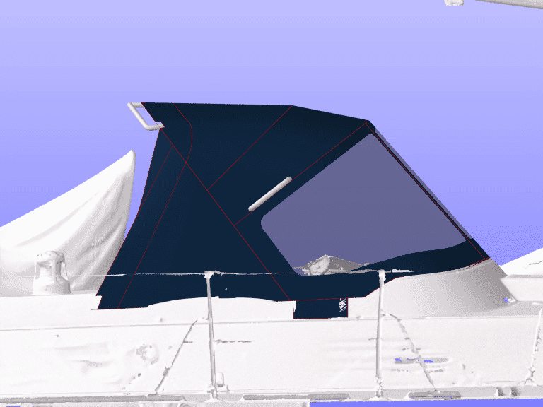 Westerly Corsair with a Tecsew 3-bar sprayhood providing increased cockpit coverage, featuring Paskal No 10 water-repellent zippers.