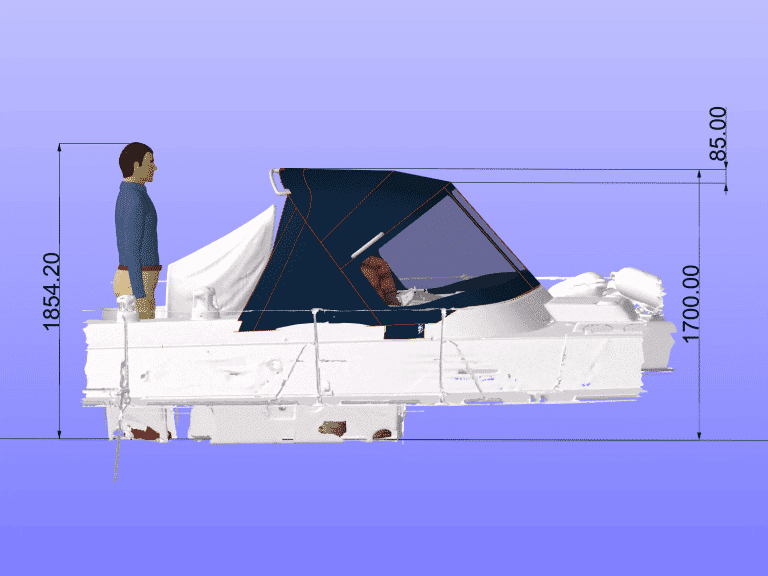 Westerly Corsair with a Tecsew 3-bar sprayhood providing increased cockpit coverage, featuring Paskal No 10 water-repellent zippers.